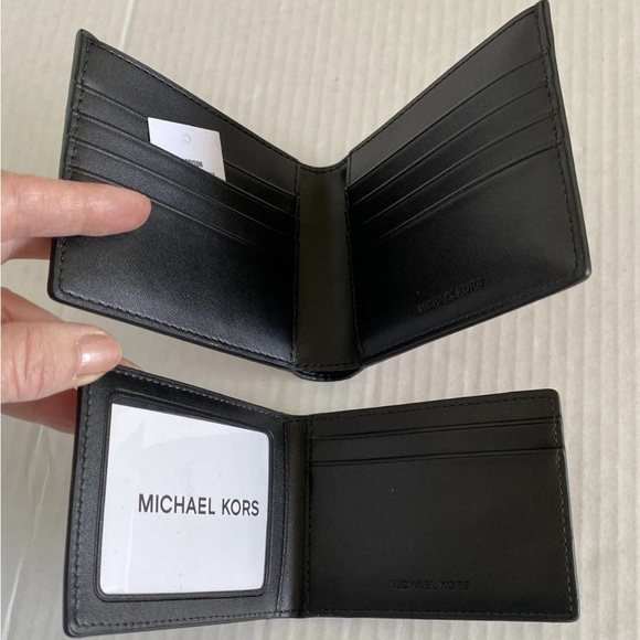 New Michael Kors Harrison Men's Billfold wallet with Passcase Leather Luggage - Picture 5 of 8